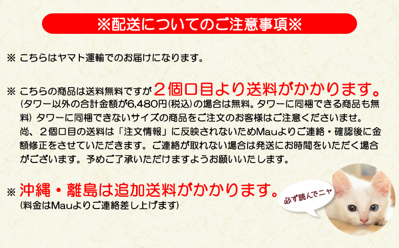 配送についてご注意